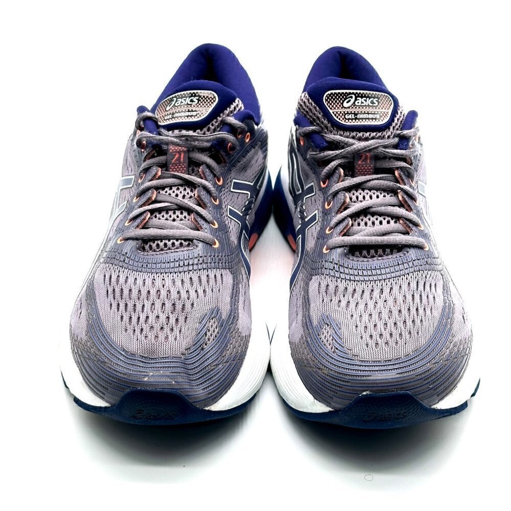 ASICS Gel Nimbus 21 Blue & White Running Sneakers Women’s Size  11 - Picture 2 of 10